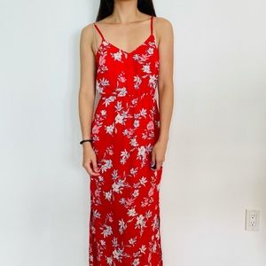 H&M red floral dress